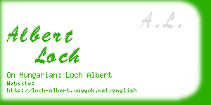 albert loch business card